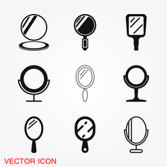 Mirror Icon vector logo, illustration, vector sign symbol for design