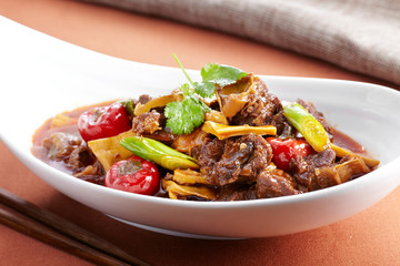 Delicious Chinese cuisine, boiled beef