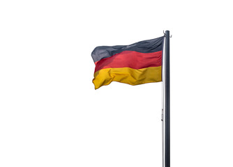 Flag of Germany on white background, isolated