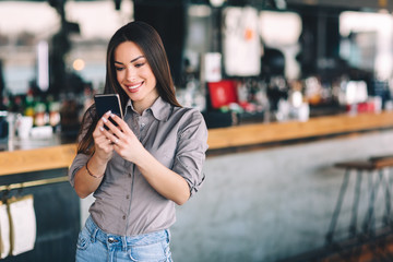 Business woman in cafe