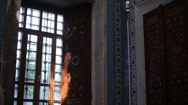 Istanbul Ottoman Valide Atik Mosque Interior Window Timelapse