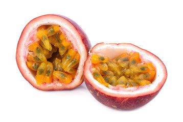 fresh passion fruit isolated on white background