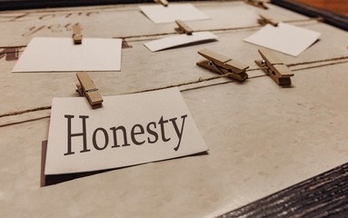 the main word is honesty