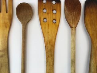 Kochbesteck Hintergrund isloliert, Kochkurs