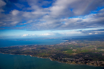 loire and atlantic ocean aerial view