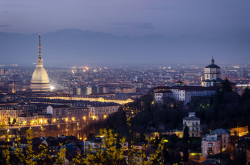 Fototapeta na wymiar Turin high definition panorama with Mole Antonelliana