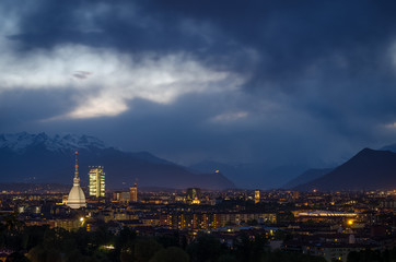 Turin skyline from the Mole Antonelliana to the Sacra di San Michele