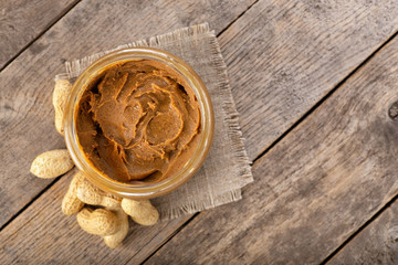 peanut butter in glass jar