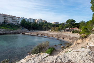 The coast of l'ametlla de mar on the coast of tarragona