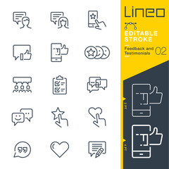 Lineo Editable Stroke - Feedback and Testimonials line icons