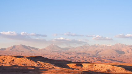 View over volcanic mountain range from Death Valley, Atacama Desert, Chile