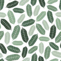 Tropical background with palm leaves. Seamless floral pattern. Summer vector illustration. Flat jungle print