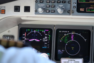 Fototapeta premium cockpit of airplane