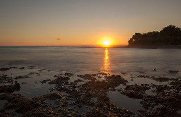 Obraz premium Sunset on the Costa Azahar next to Oropesa del Mar