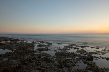 Obraz premium Sunset on the Costa Azahar next to Oropesa del Mar
