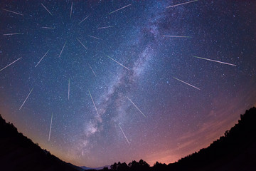 天の川と流星群