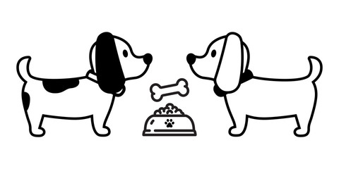 dog vector french bulldog bone icon bowl food cartoon character puppy logo illustration