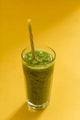 morning with fresh beverage. close up photo. have a break, have a delicious smoothie. health and sceen care