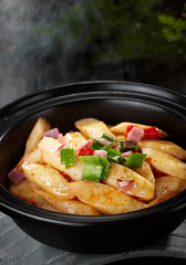 Delicious Chinese cuisine, yam pot