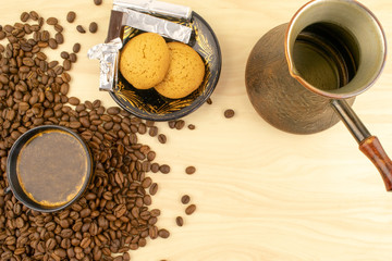 Obraz na płótnie Canvas coffee and its preparation