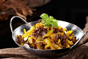 Delicious Chinese cuisine, chili fried meat