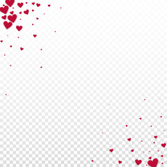 Red heart love confettis. Valentine's day corner n