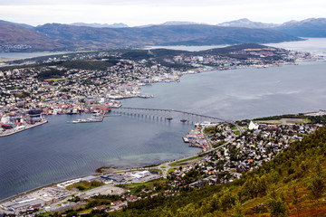 Fototapeta na wymiar Aerial view of Bodo in Norway