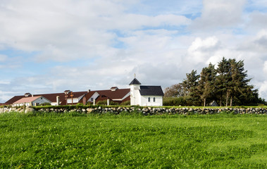 Fototapeta na wymiar Norway fields on a cloudy day