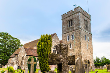 Aylesford Church near Maidstone in Kent. The oldest part of the church (the base of the tower) is...