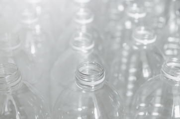 Empty bottles for recycle, Campaign to reduce the use of plastic and save world.