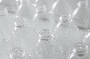 Empty bottles for recycle, Campaign to reduce the use of plastic and save world.