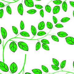 Fototapeta na wymiar Beautiful leaves seamless pattern vector illustration eps 10.