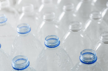 Empty bottles for recycle, Campaign to reduce the use of plastic and save world.