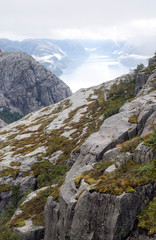 Mountains in the south of Norway on a sunny day.