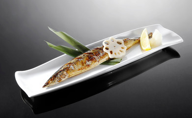 Delicious Japanese food, saury