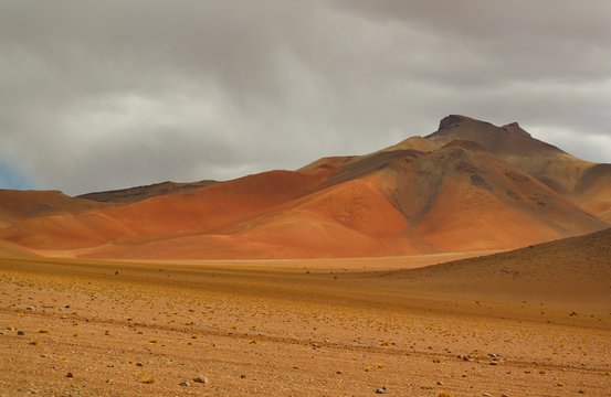 Amazing Landscape of the Salvador Dali Desert in Eduardo Avaroa Andean Fauna National Reserve, Sur Lipez, Bolivia 