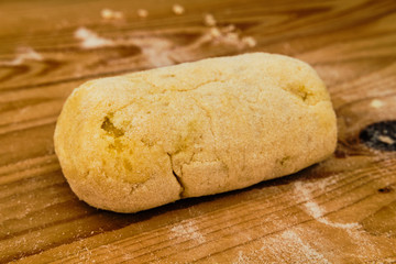Preparing potato dough for flat cakes