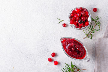 Cranberry sauce with rosemary and fresh berry