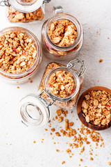 Homemade granola with dried berry