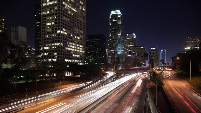 Los Angeles Downtown Freeway Timelapse 4k