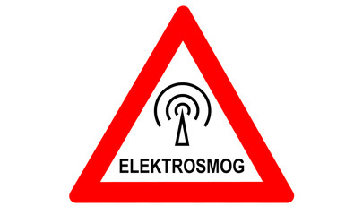Elektrosmog Warnschild
