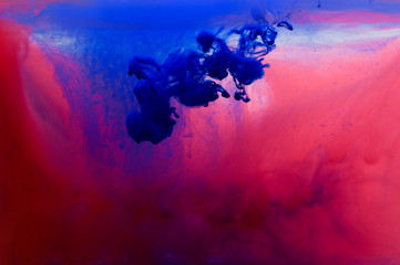 Abstract color drop in the water