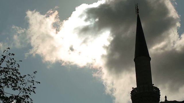 Istanbul Ottoman Yavuz Sultan Selim Mosque Minaret Timelapse