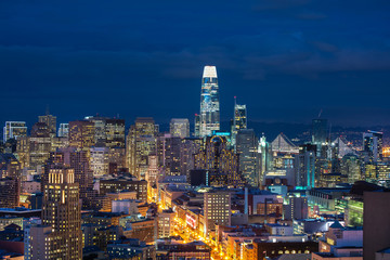 San Francisco Skyline at night, California, USA