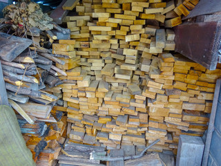 cut up fire wood