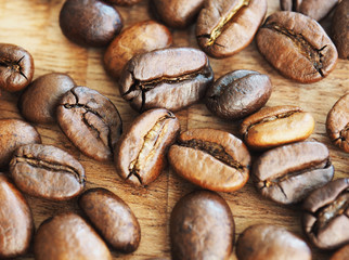 Geröstete Kaffebohnen