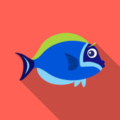 Vector design of sea and animal sign. Collection of sea and marine vector icon for stock.