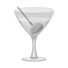 Isolated object of drink and bar symbol. Set of drink and party stock vector illustration.