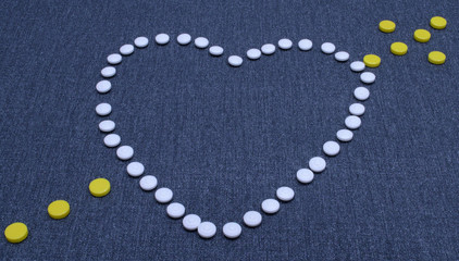 heart shaped pills