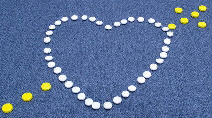 heart shaped pills